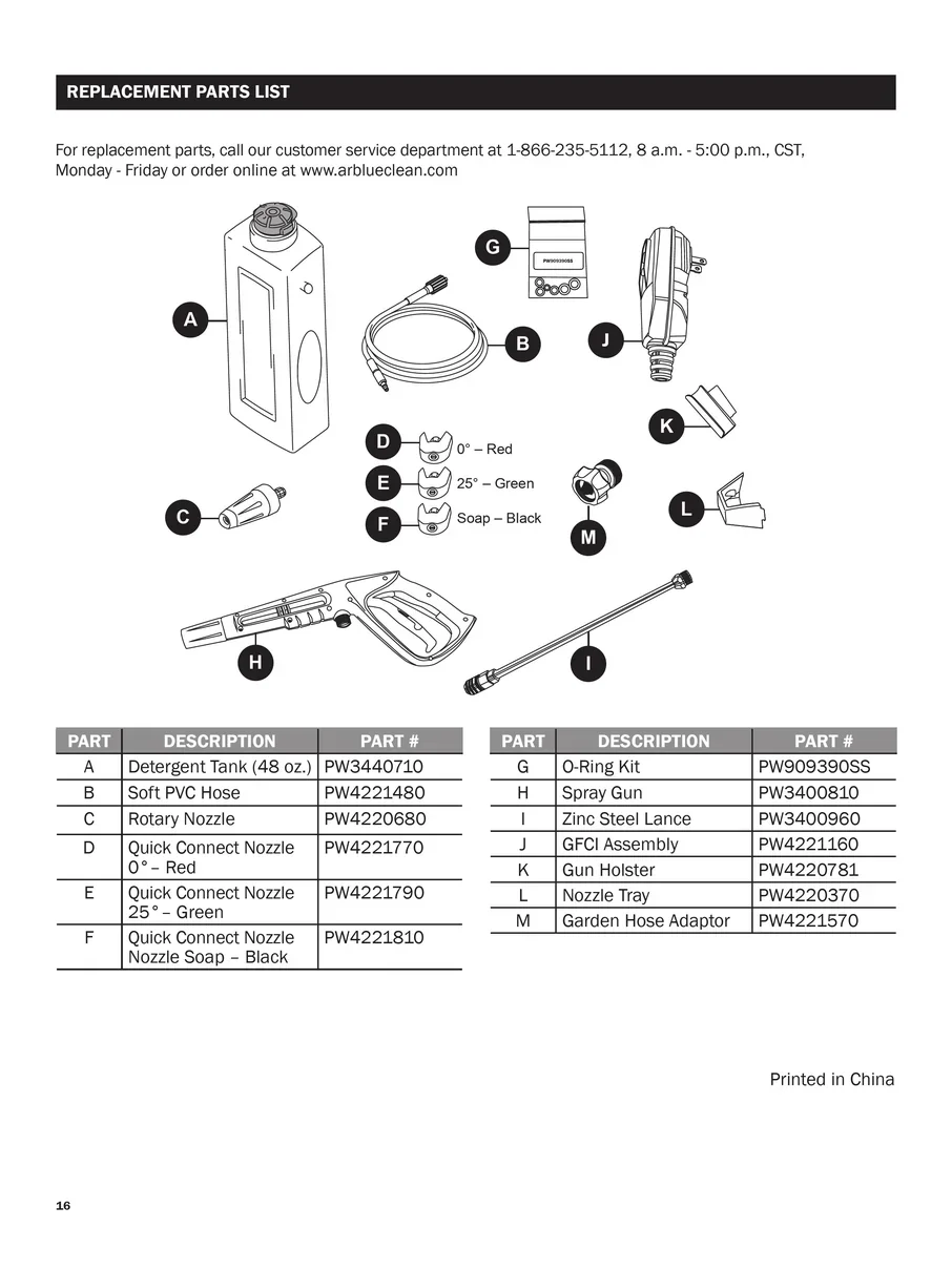 AR BLUE CLEAN, AR390SS, IPL.16